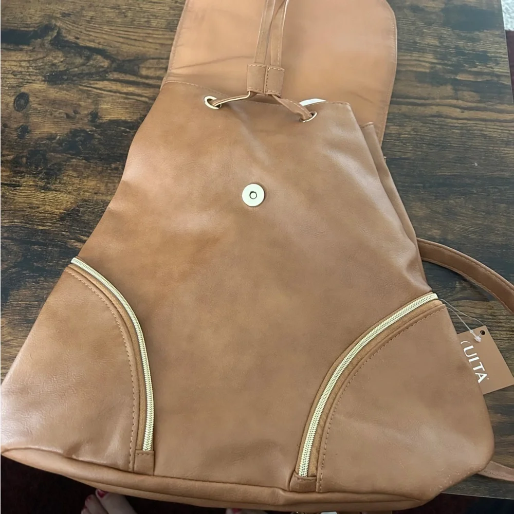 NWT Ulta Beauty Tan Women's Backpack Classic Neutral